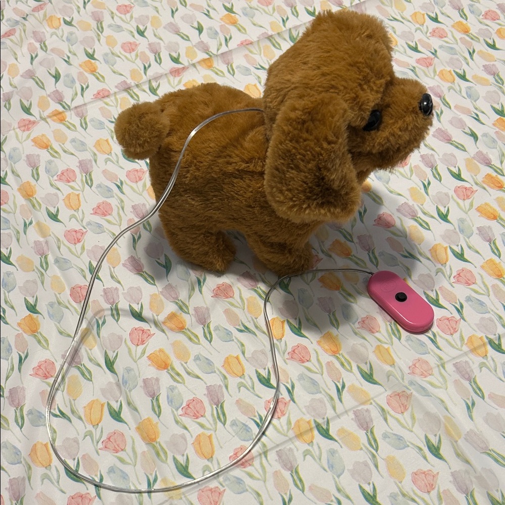 Brown Plush Walking Toy Dog with Pink Remote - Unbranded Interactive Pet - Picture 4 of 6